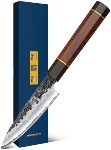 HOSHANHO 8 Inch Japanese Gyuto Chef Knife | High Carbon 10Cr15CoMoV Steel | Ergonomic Rosewood Handle | Professional Coo