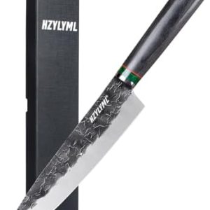 8 Inch Japanese Gyuto Chef Knife - HC Steel Sharp Kitchen Knife for Cooking & Chopping - Professional Hand Forged - Perf