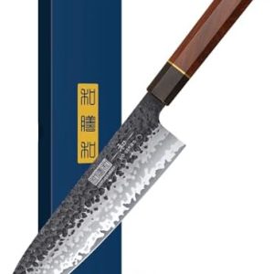 HOSHANHO 8 Inch Japanese Gyuto Chef Knife | High Carbon 10Cr15CoMoV Steel | Ergonomic Rosewood Handle | Professional Coo