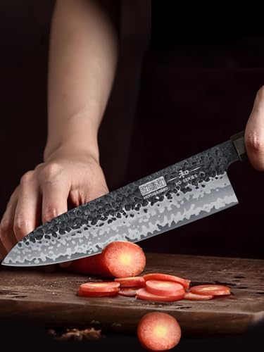 HOSHANHO 8 Inch Japanese Gyuto Chef Knife | High Carbon 10Cr15CoMoV Steel | Ergonomic Rosewood Handle | Professional Coo