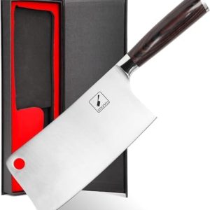 imarku 7 Inch Meat Cleaver - Ultra Sharp Japanese SUS440A High Carbon Stainless Steel Kitchen Knife for Home/Restaurant
